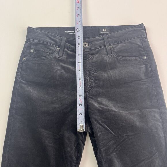 ADRIANO GOLDSCHMIED Farrah Velvet High Rise Skinny Jeans Sz 28 Black Designer AG - Picture 8 of 14